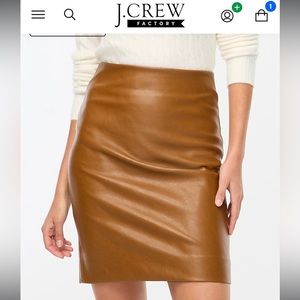 J. Crew faux leather pencil skirt